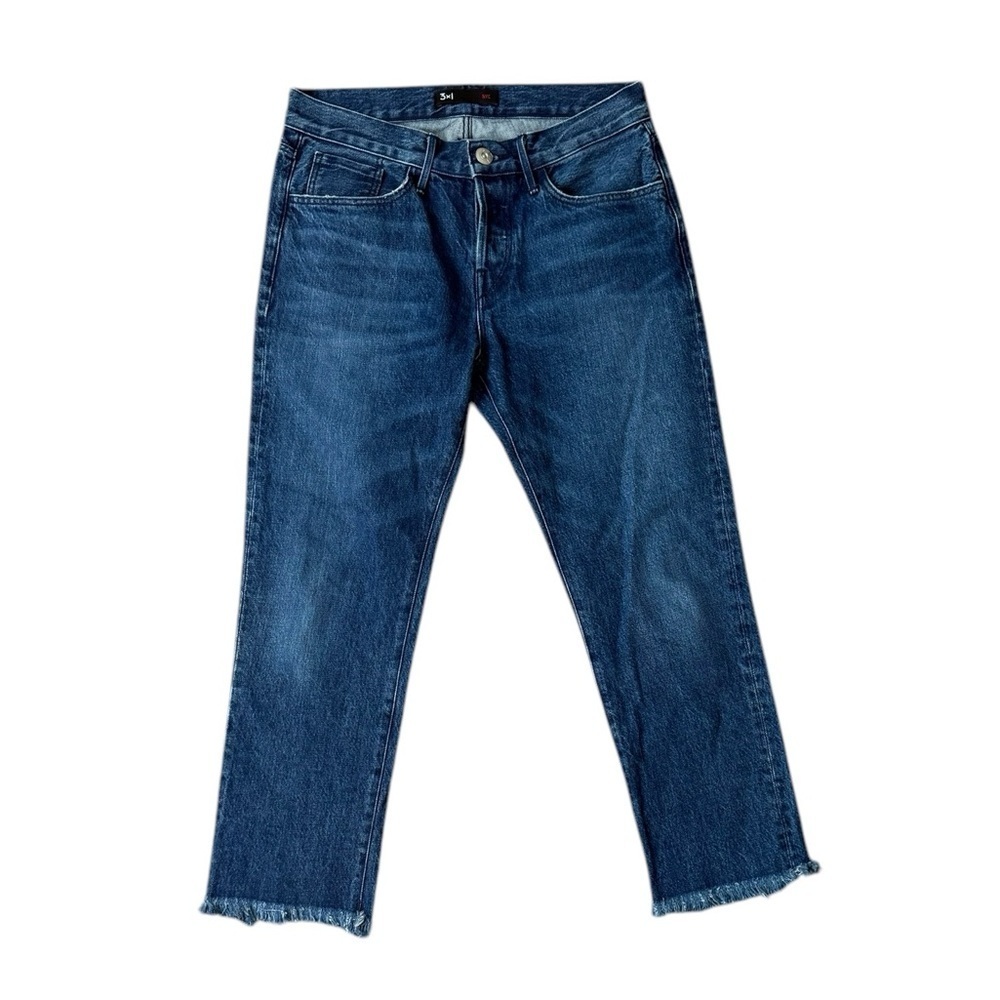 3x1 3x1 Fringe Straight Crop In Lima Jeans Dark Wash Size 26” - Picture 13 of 13